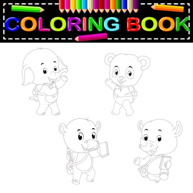 libro para colorear de animales salvajes