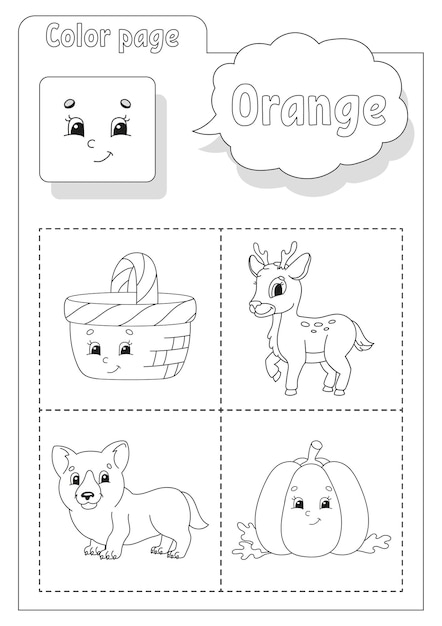 Libro de colorear. Aprendiendo colores.