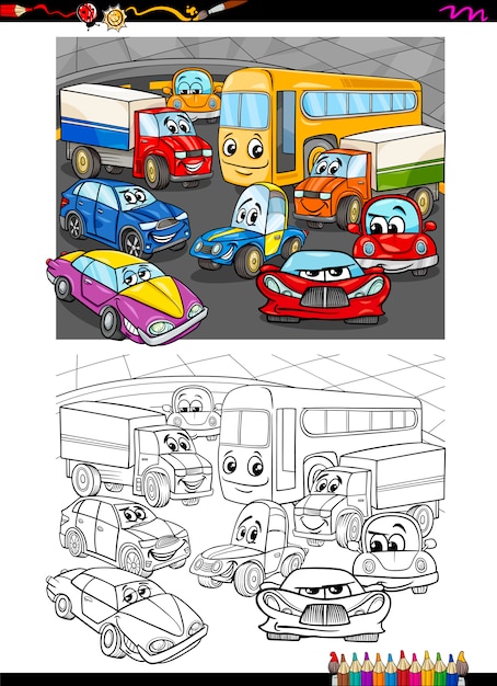libro para colorear de coches