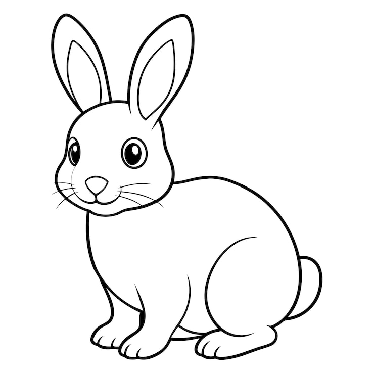 el libro de colorear del conejo vector 34