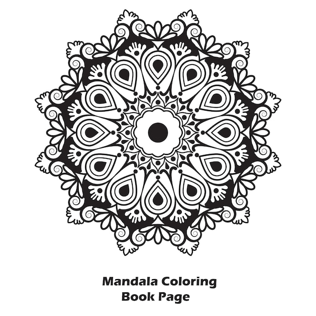 Libro para colorear con corte de papel y flores Diseño de mandala