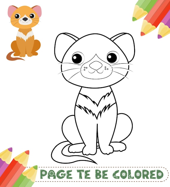 Libro de colorear dibujado a mano para niños