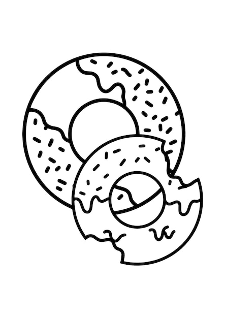 Libro para colorear donuts para niños educativos