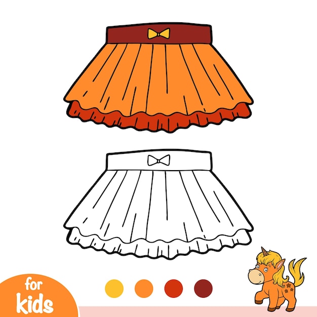Libro para colorear Falda con volantes