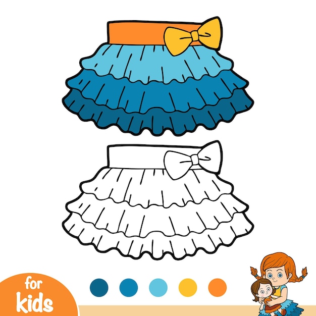 Libro para colorear Falda con volantes