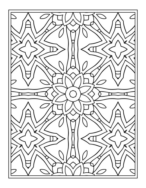 Libro de colorear floral para adultos mandala de flores página para colorear