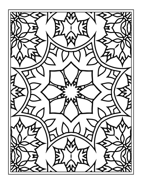 Libro de colorear floral para adultos mandala de flores página para colorear