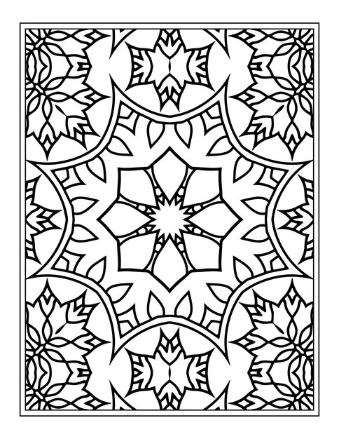 Libro de colorear floral para adultos mandala de flores página para colorear