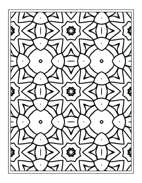 Libro de colorear floral para adultos mandala de flores página para colorear