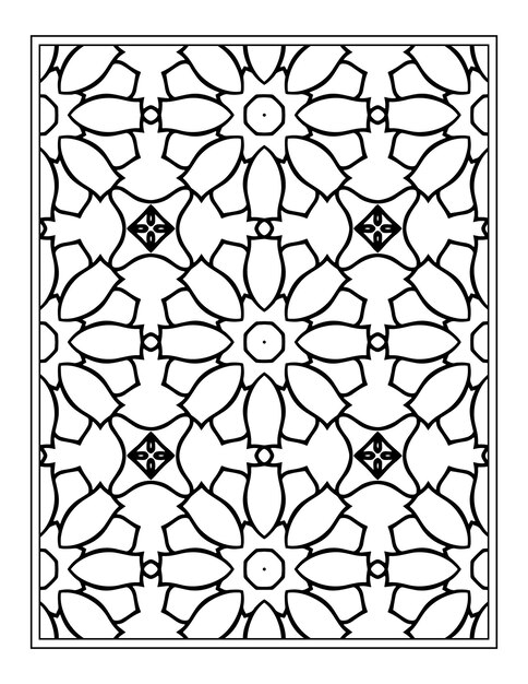 Libro de colorear floral para adultos mandala de flores página para colorear