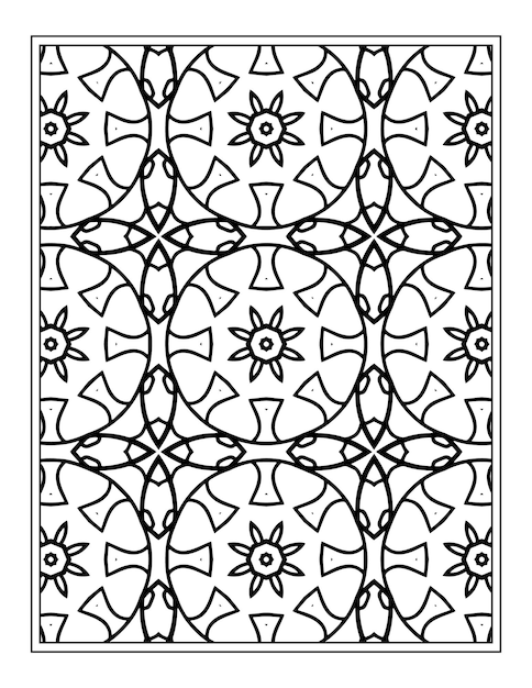 Libro de colorear floral para adultos mandala de flores página para colorear