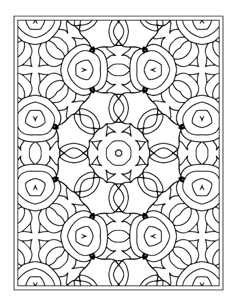 Libro de colorear floral para adultos mandala de flores página para colorear