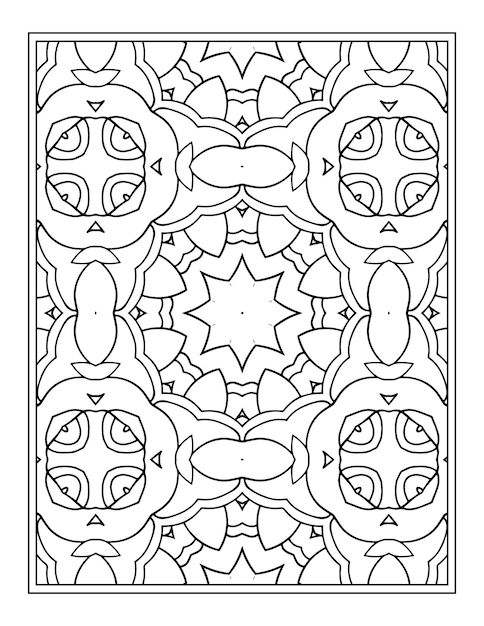 Libro de colorear floral para adultos mandala de flores página para colorear