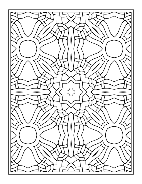 Libro de colorear floral para adultos mandala de flores página para colorear