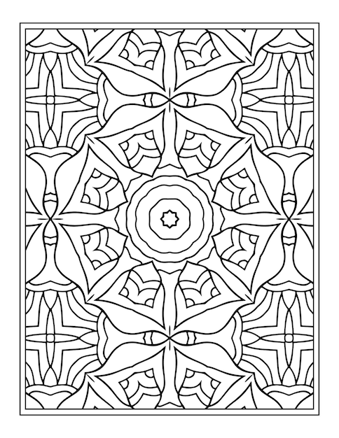 Libro de colorear floral para adultos mandala de flores página para colorear