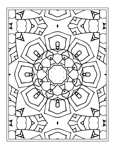 Libro de colorear floral para adultos mandala de flores página para colorear