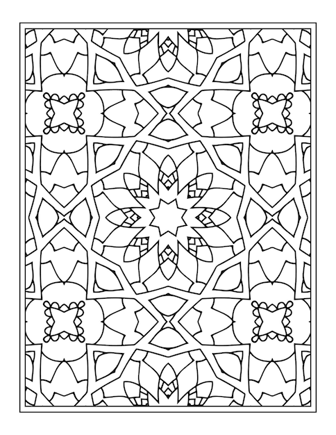 Libro de colorear floral para adultos mandala de flores página para colorear