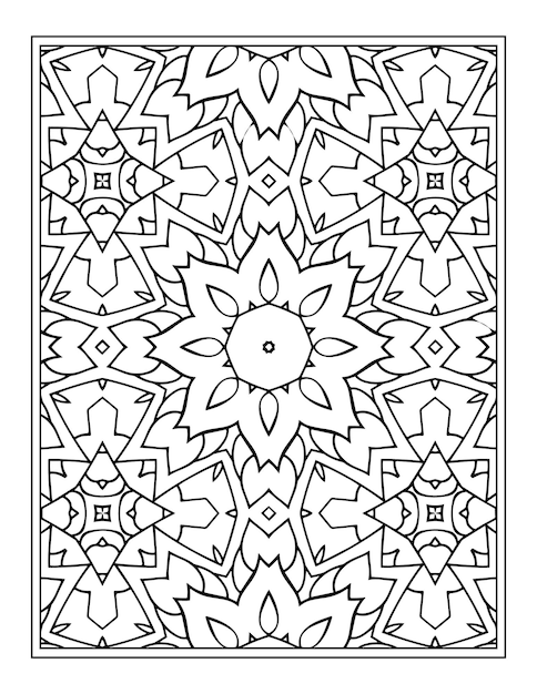 Libro de colorear floral para adultos mandala de flores página para colorear