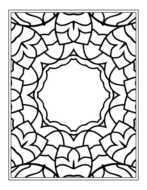 Libro de colorear floral para adultos mandala de flores página para colorear