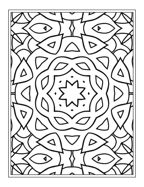 Libro de colorear floral para adultos mandala de flores página para colorear