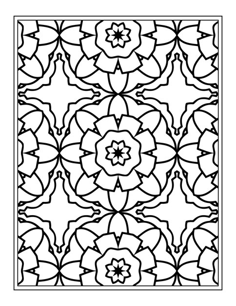 Libro de colorear floral para adultos mandala de flores página para colorear