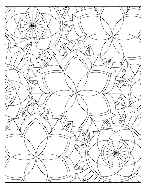 Libro para colorear floral KDP interior