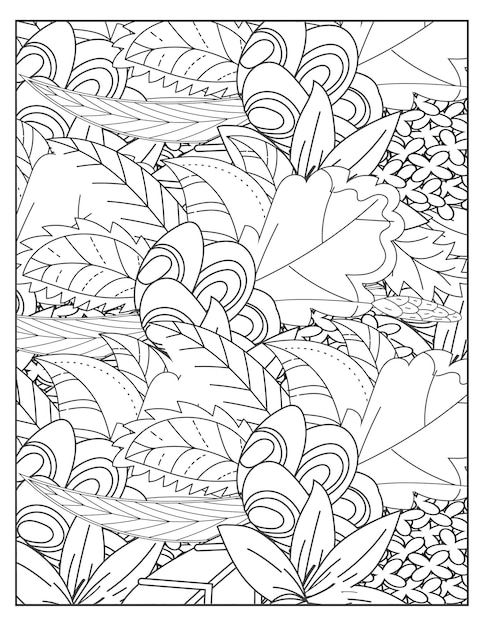 Libro para colorear floral KDP interior