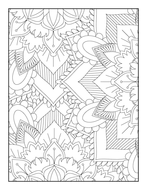 Libro para colorear floral Libro para colorear floral para adultos Página para colorear floral Páginas para colorear Libros