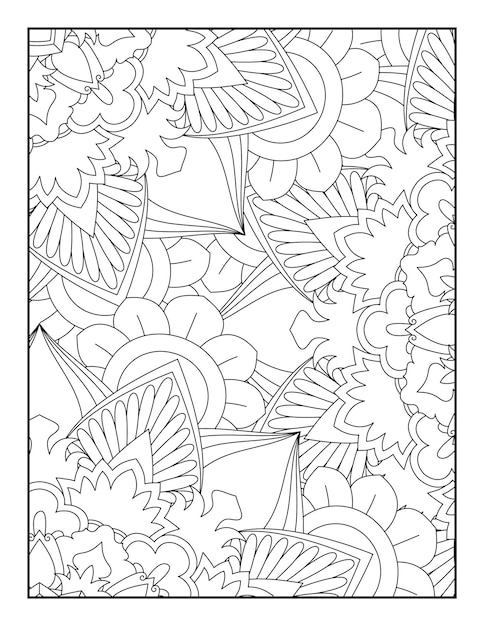 Libro para colorear floral Libro para colorear floral Libro para colorear floral para adultos Páginas para colorear Libros