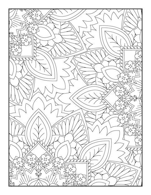 Libro para colorear floral Libro para colorear floral Libro para colorear floral para adultos Páginas para colorear Libros