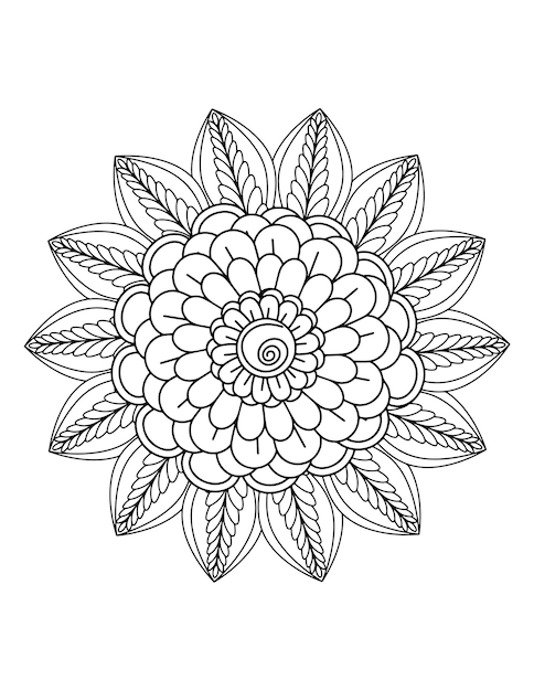 libro para colorear flores, libro para colorear flores para adultos. mandala para colorear, tatuaje de henna.