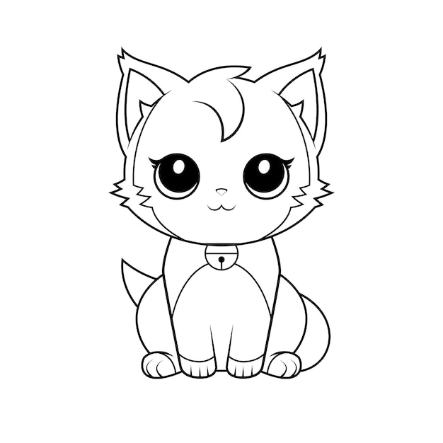 Libro de colorear gatos de dibujos animados para niños 04