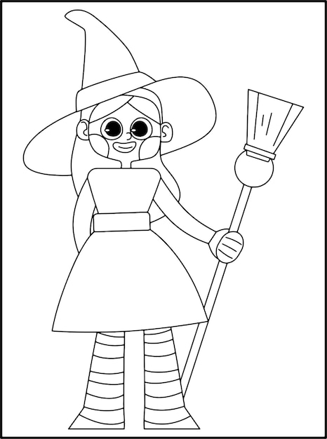 Vector libro de colorear de halloween para niños