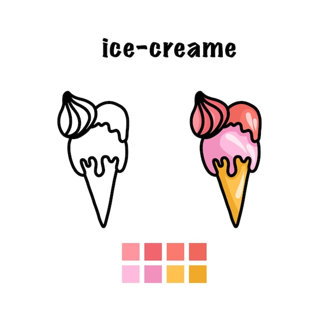 Libro para colorear helado