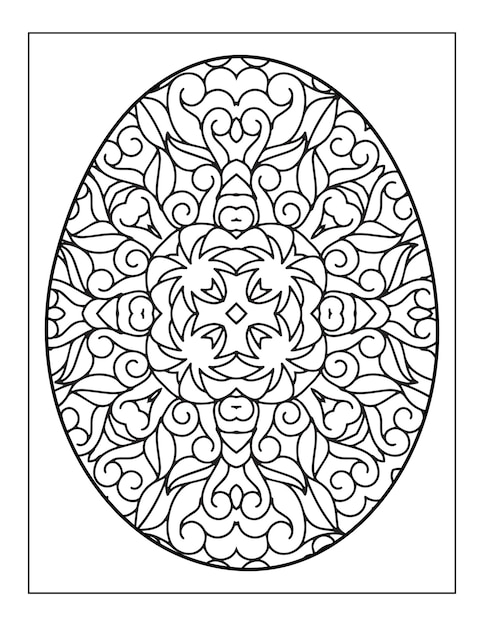 Libro para colorear de huevos del día de Ester Libro para colorear de mandalas