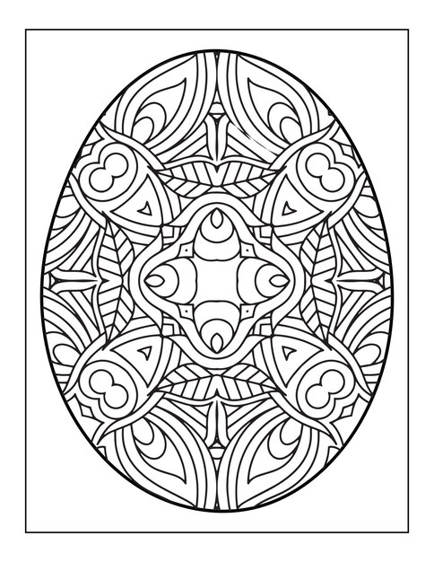 Libro para colorear de huevos del día de Ester Libro para colorear de mandalas