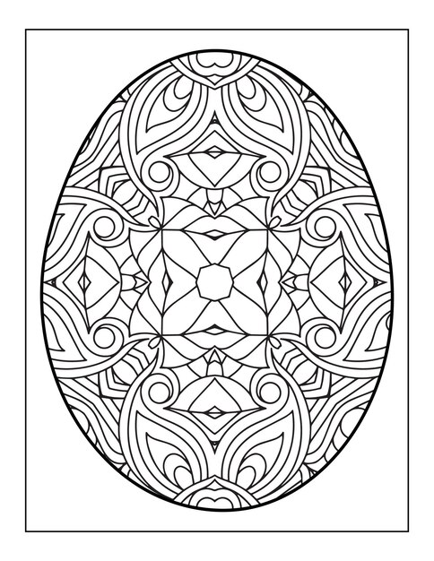 Libro para colorear de huevos del día de ester libro para colorear de mandalas