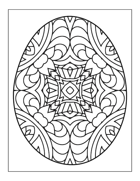 Libro para colorear de huevos del día de ester libro para colorear de mandalas