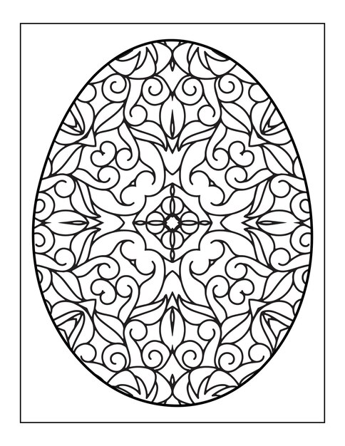 Libro para colorear de huevos del día de Ester Libro para colorear de mandalas