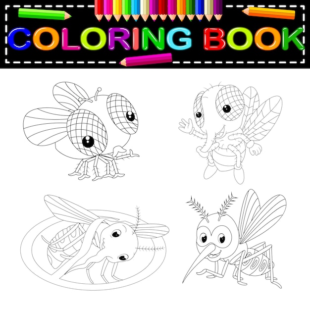libro de colorear de insectos