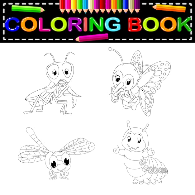libro de colorear de insectos