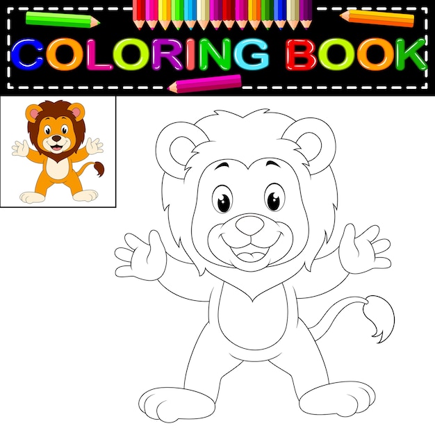 Libro para colorear león