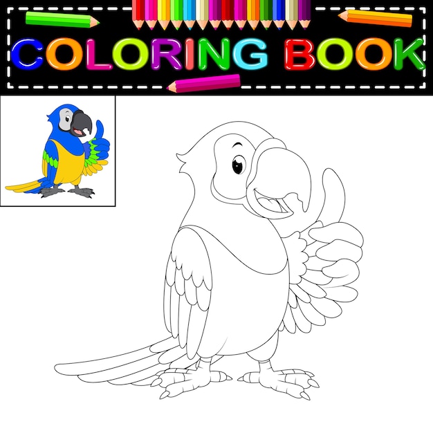 libro para colorear loro