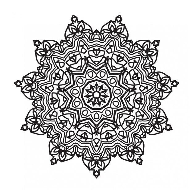 Libro para colorear Mandala con estilo de adorno