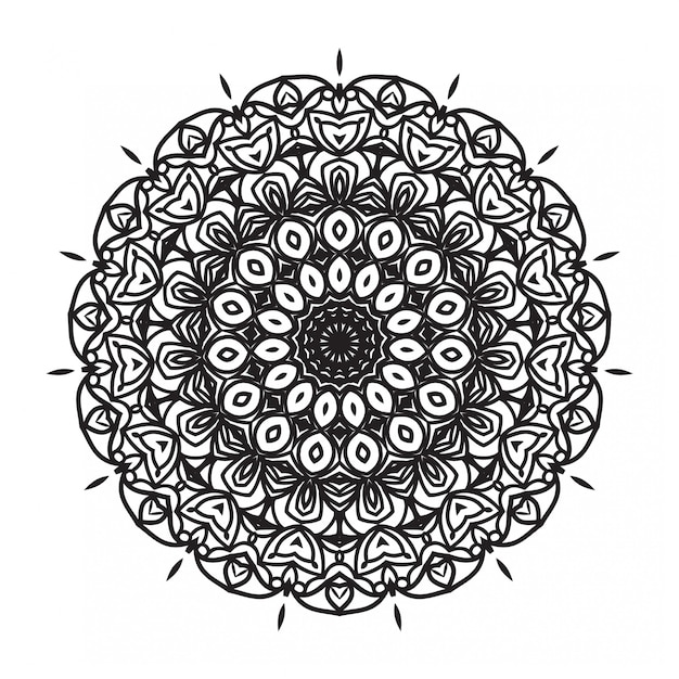 Libro para colorear Mandala con estilo de adorno
