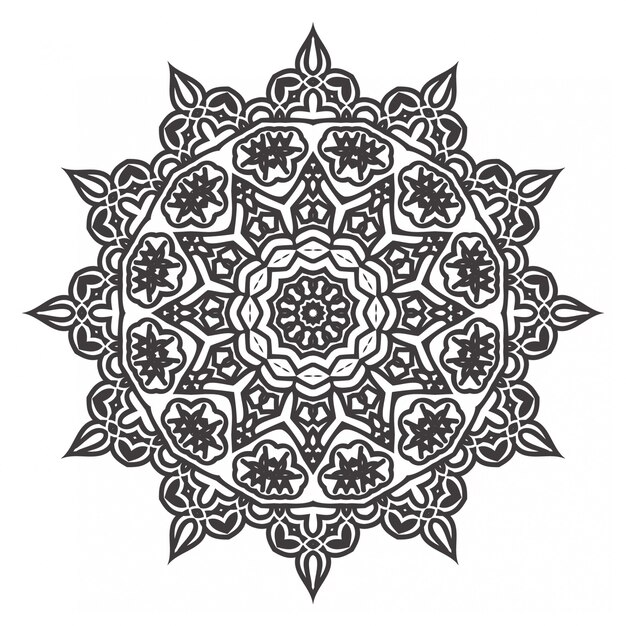 Vector libro para colorear mandala con estilo de adorno