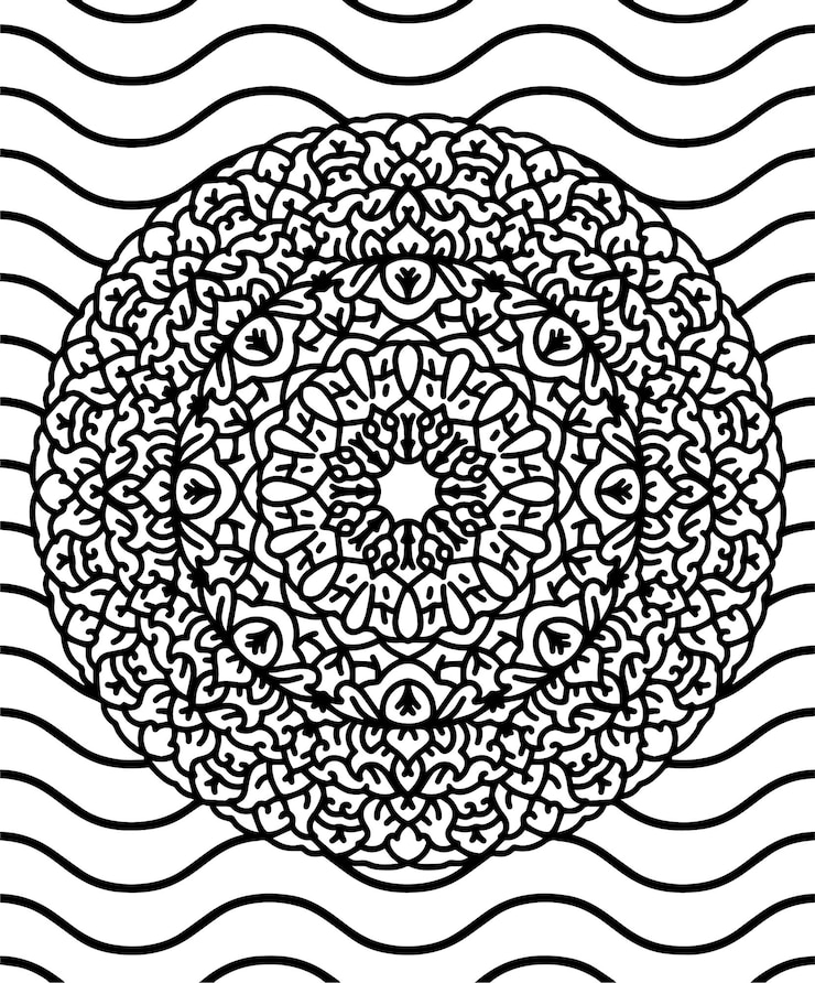Vector libro para colorear mandala para niños