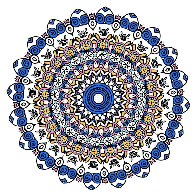 Libro para colorear mandalas. Diseño de papel tapiz, patrón de mosaico, camisa, tarjeta de felicitación, pegatina, patrón de encaje
