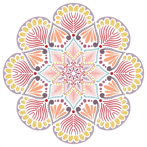 Libro para colorear Mandalas, Terapia Oriental, Logotipos de Yoga Vector.