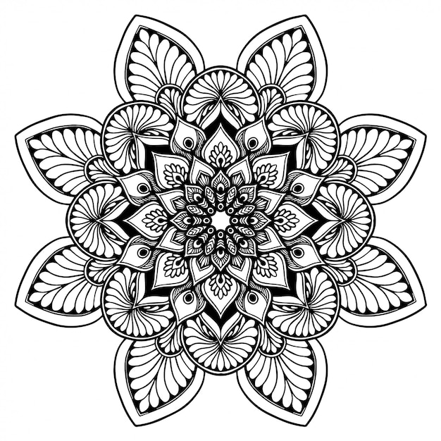 Libro para colorear de mandalas, terapia oriental